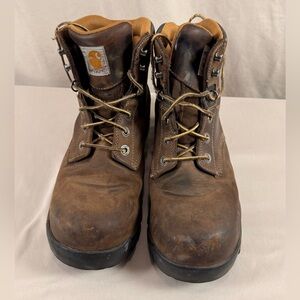 Carhartt Men’s Brown Leather Work Boots | Rugged Utility / Construction Boots